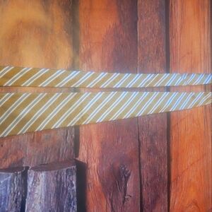 Mens gold strip neck tie